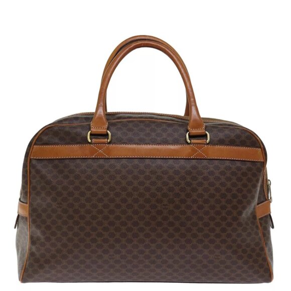 CELINE Macadam Canvas Boston Bag PVC Brown - Picture 16 of 16